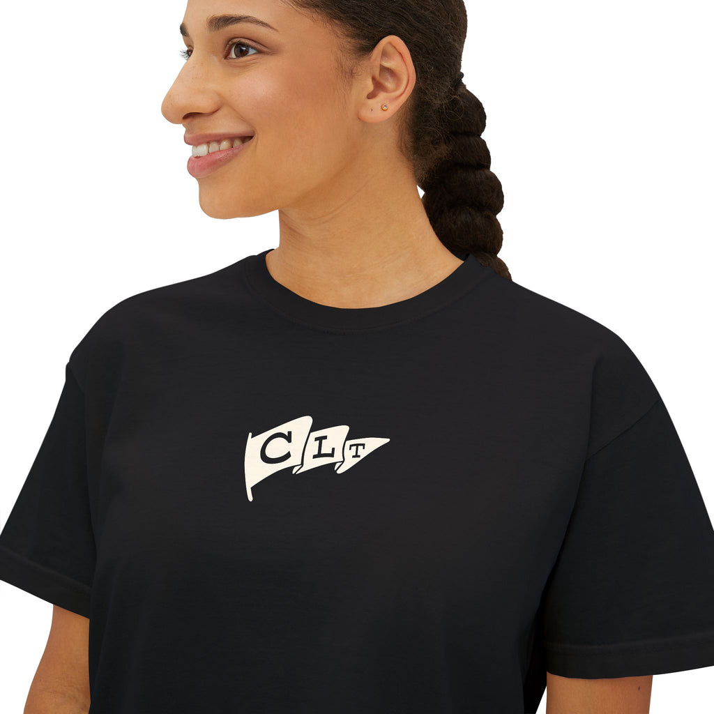 Women’s SportCLT Oversized Hometown Pennant Cropped T-Shirt