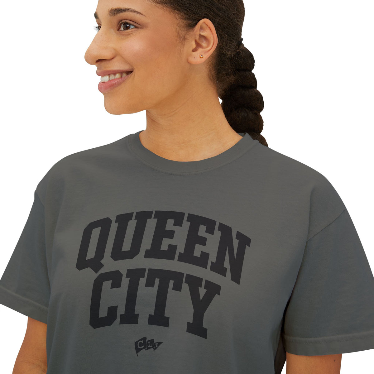 Women’s SportCLT Oversized Queen City Cropped T-Shirt