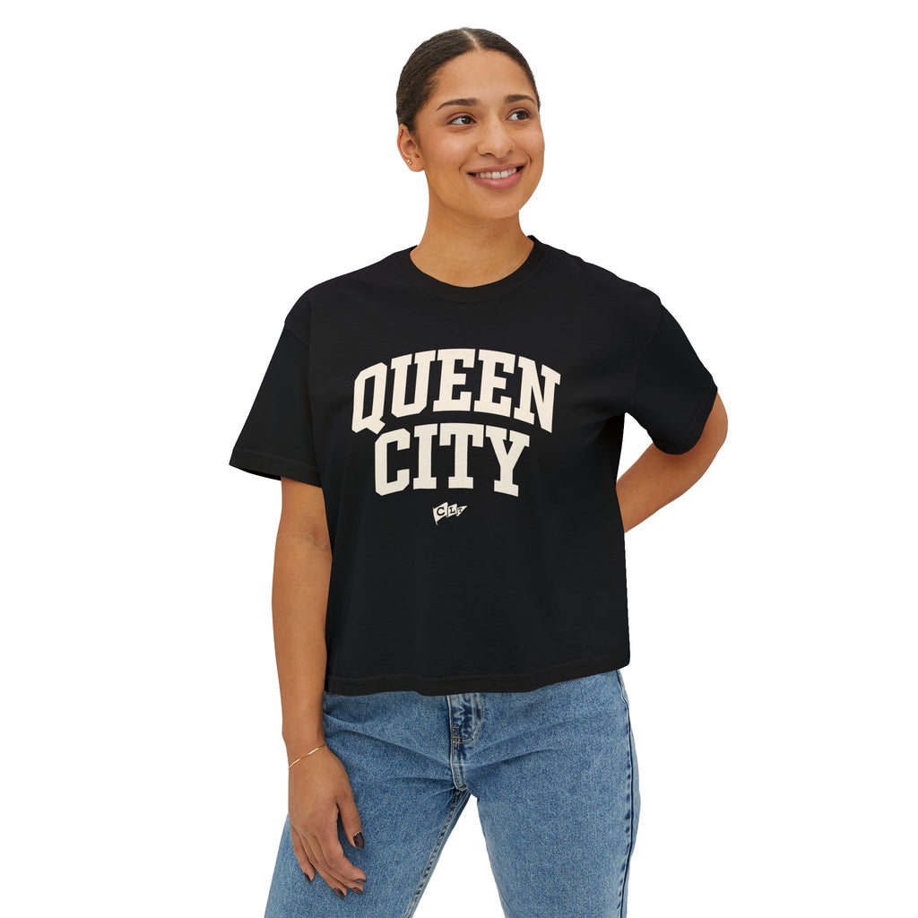 Women’s SportCLT Oversized Queen City Cropped T-Shirt