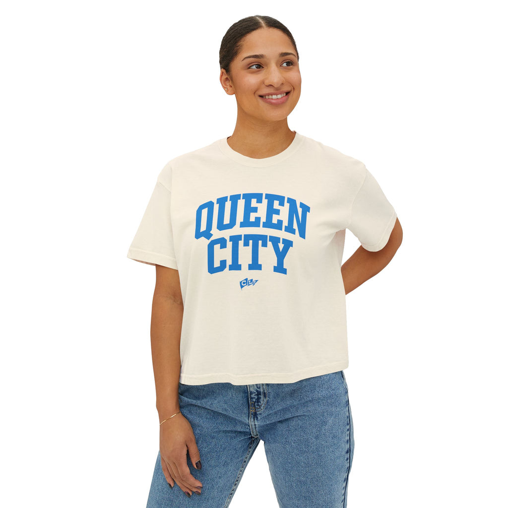 Women’s SportCLT Oversized Queen City Cropped T-Shirt
