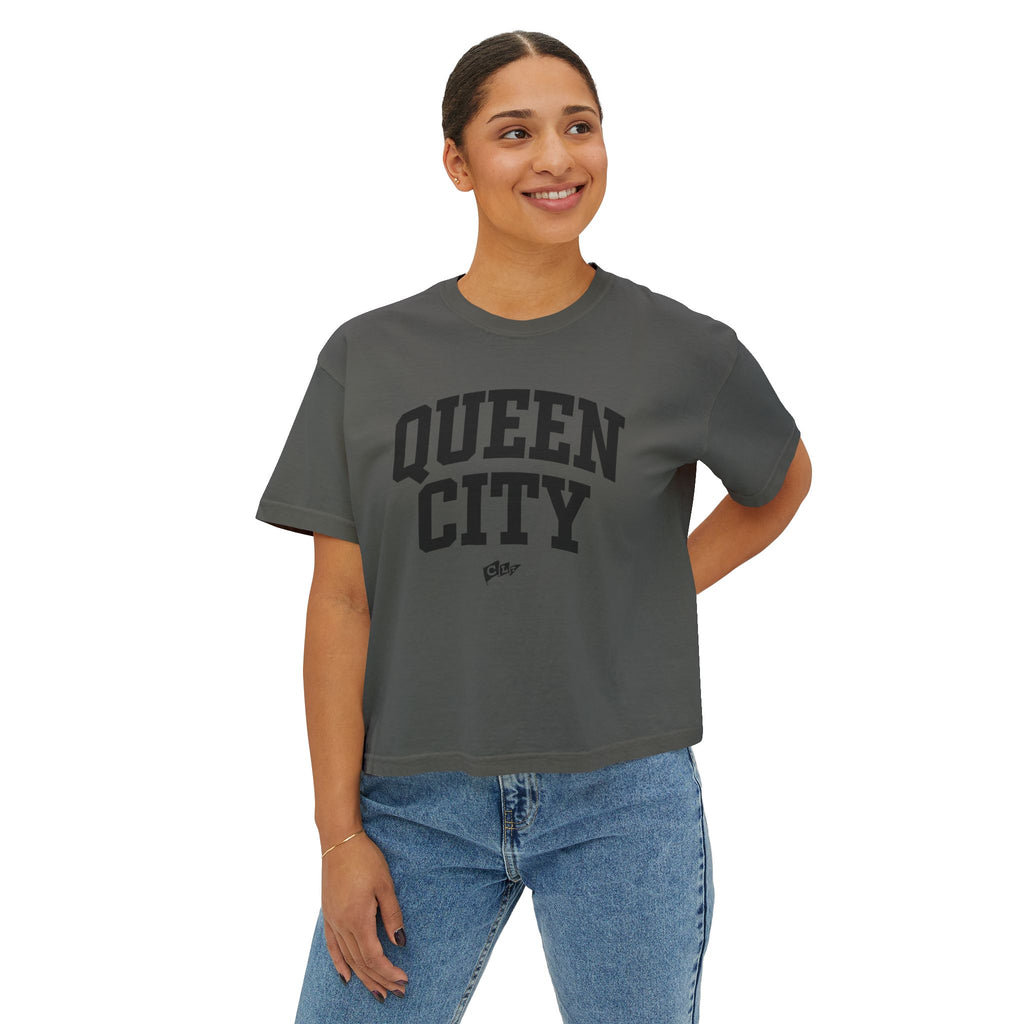 Women’s SportCLT Oversized Queen City Cropped T-Shirt