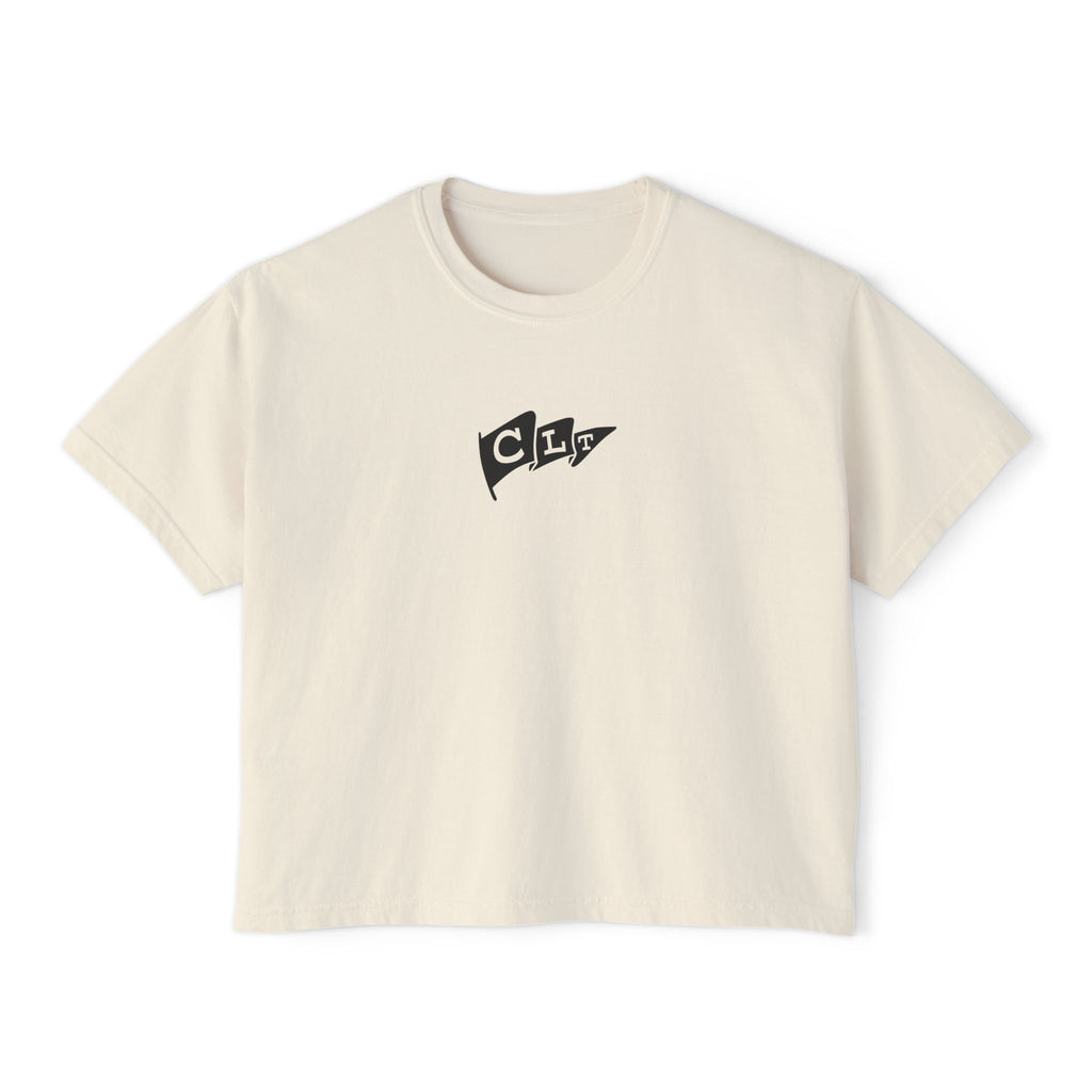 Women’s SportCLT Oversized Hometown Pennant Cropped T-Shirt